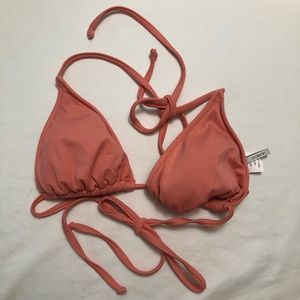 J. Crew Coral Bikini Top 👙
